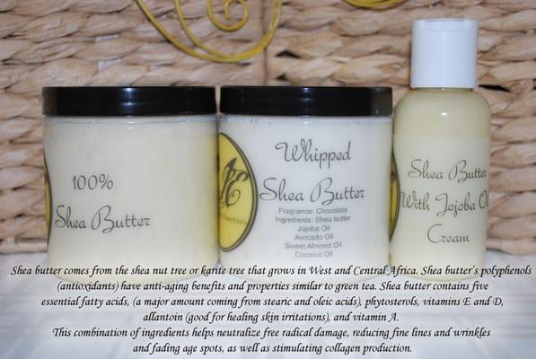 Whipped Shea butter with essential oils.