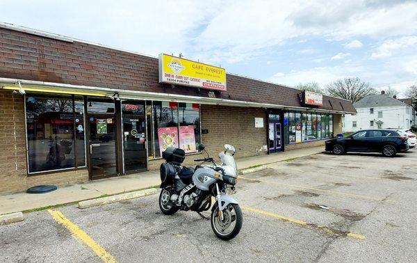 My motorcycle out front