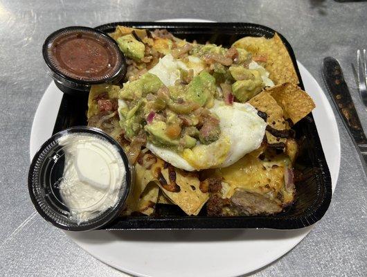 Breakfast Nachos  DELISH!!! What a great atmosphere, clean and cozy, with a homestyle flair!  Will return soon!!!