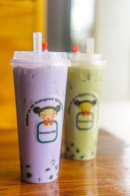 Taro & Matcha Milk Teas