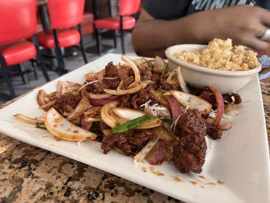 Mongolian Beef with Fried Rice