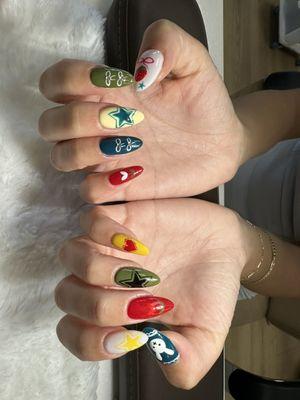 Fun nail designs and Gel-x