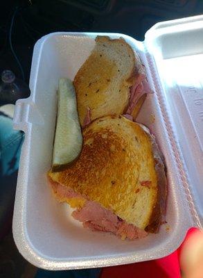 Reuben with no cheese. $7.25