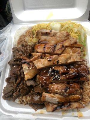 Teriyaki chicken and beef! Yumm yumm!