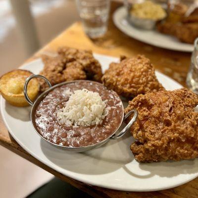 Half chicken with beans. So good!