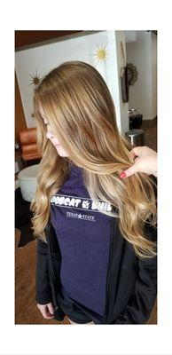 Basic balayage painted by Shea