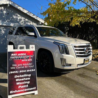 Cadillac Escalade serviced with a standard detail to maintain vehicle!