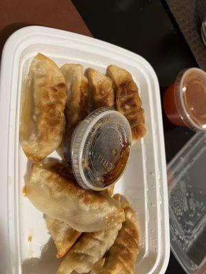 Pan Fried Pork Dumplings Dinner