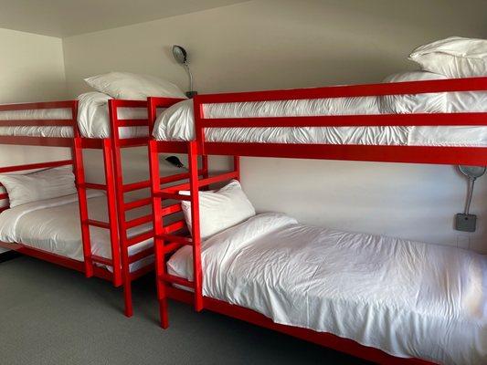 The bunk room. Beds are incredibly comfortable