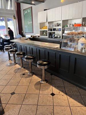 Counter with barstools