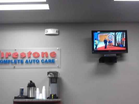 Watch television while you wait for your car to be serviced.