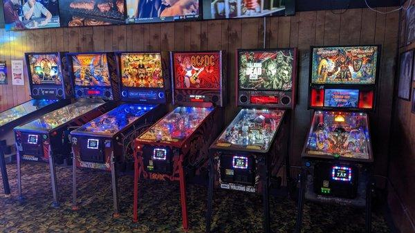 The pinball machines