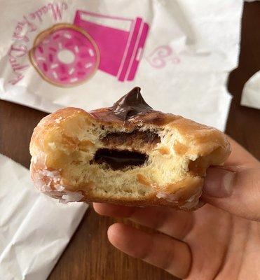 chocolate filled donut : )