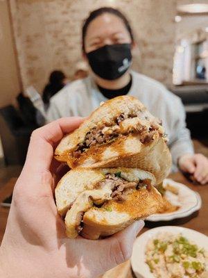 Korean BBQ Cheesesteak Sandwich