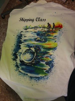 A Reel Education shirt ! By Reel Custom shirt LLC this is a 4 color process print !