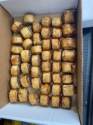 Outbaking rugelach packaged for a customer