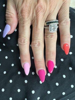 Fun summer nails. Lee kills it every time at McNails!