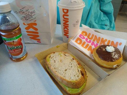 Post-orthodontist breakfast before back to school--his verdict? Dunkin has the best guacamole!