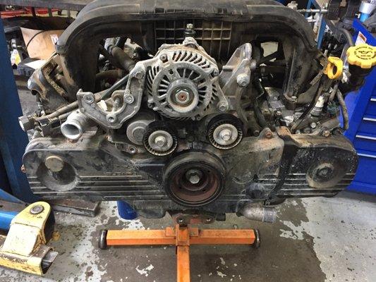 COMPLETE SUBARU ENGINE REPAIR, AFTER BLOWN HEAD GASKETS.