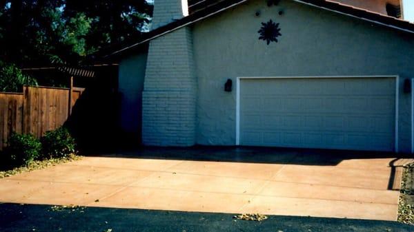 Driveway tear out and replace, color to match roof tiles