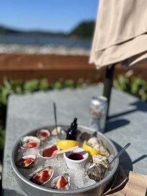 Oysters on the half shell. The best.