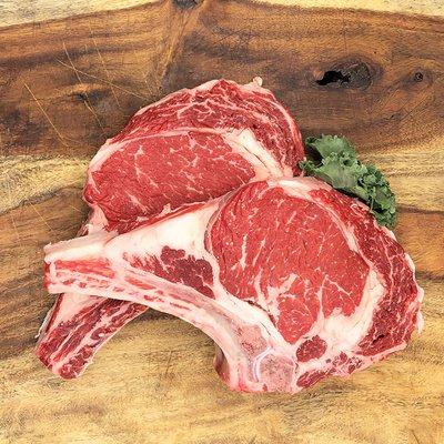 Savor the exquisite taste of grass-fed, pasture-raised beef ribeye, boasting lean tenderness with a rich, earthy essence and robust flavor.