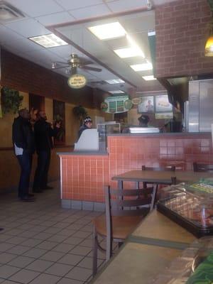 Inside of Subway. They all look the same