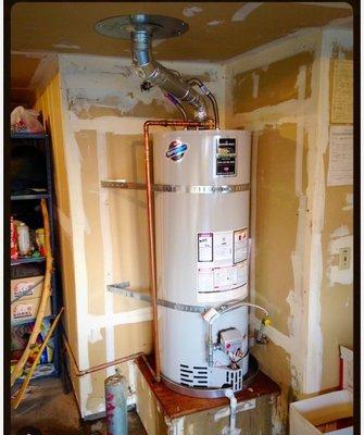 Water heater install.