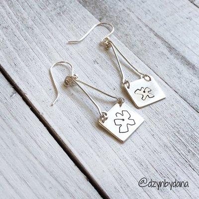 Flower Square Earrings