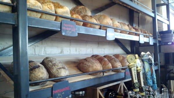 Artisan Breads filling the rack!