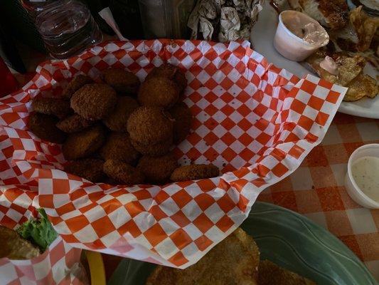 This is the fried zucchini.. after we ate all that we possibly could.