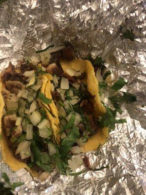 Buche and tripa tacos