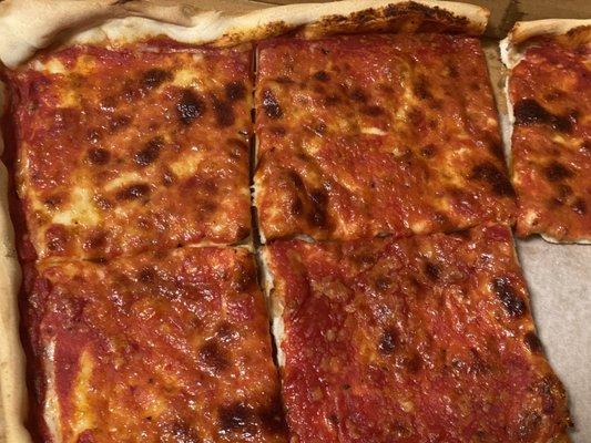 Burned Sicilian Pizza