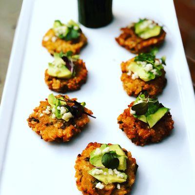 Crispy Rice with Avocado & Ginger Sugar Crystals