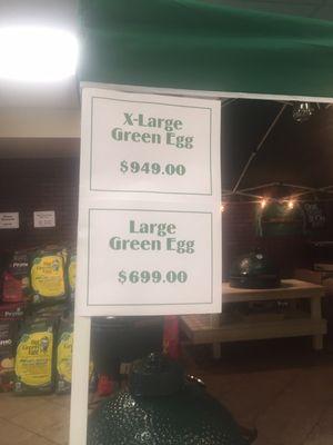 This is a great deal on Big Green Eggs!  They also sell egg-cessories