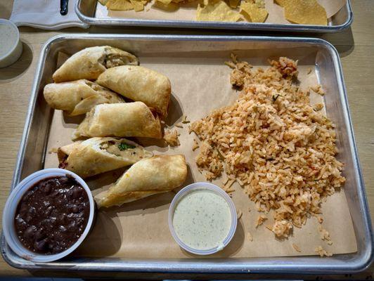 Chicken Taquitos with Black Beans