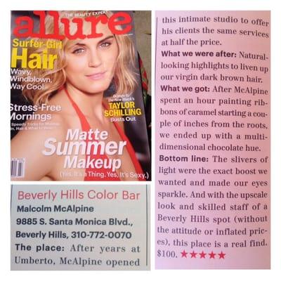 In the July 2014 issue of Allure we received a fantastic review!