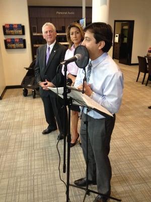 Norwalk's Mayor & Mrs Rilling    listen to Jose Romero speak about Best Buy's re-opening