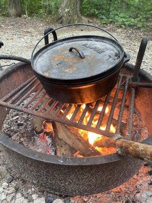 Fire pit at Site 80.