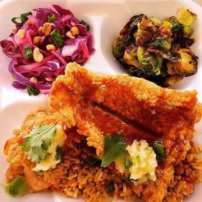 Sweet and Sour Fried Catfish plate