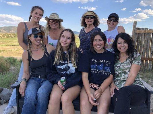 Happy vacationing crew at the Bunkhouse