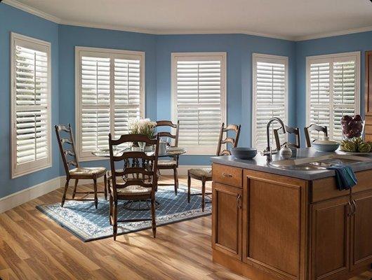 Wooden plantation shutters