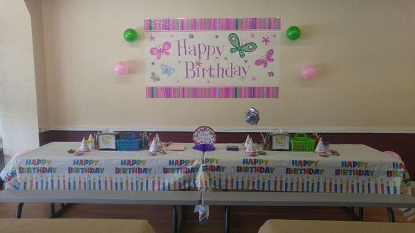 Want to have a party?? Email or call us for details.