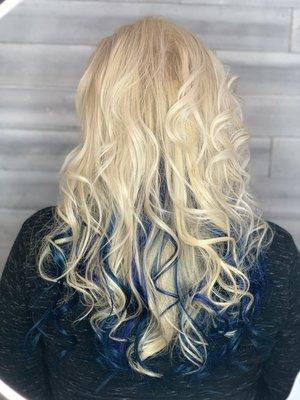 Nothing better then some extensions with a pop of color to give you length and volume