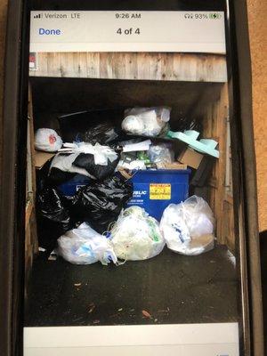 An empty dumpster according to Matt McCormick, Operations Manager.