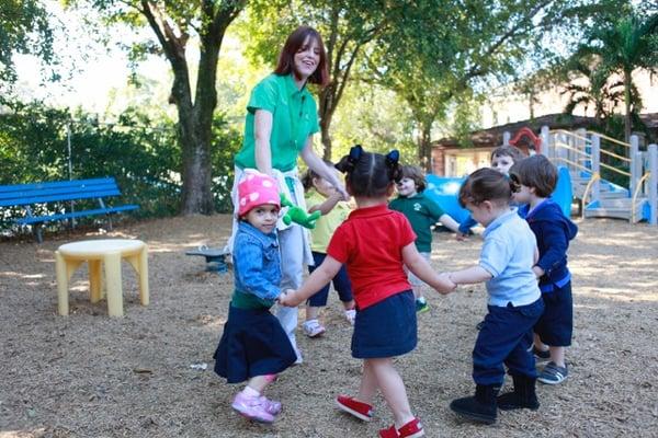 Children love the natural shaded playground!