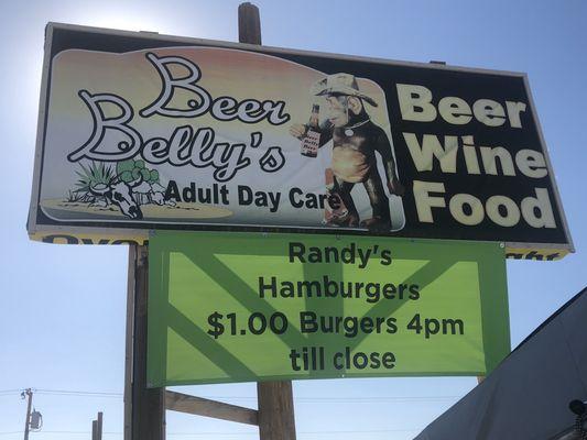 Business sign. Now located at Beer Belly's