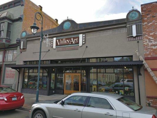 The completed store front of Valley Art.