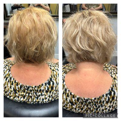 Hair toppers before and after