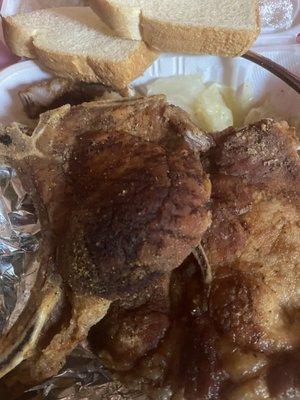 Burned Pork Chops